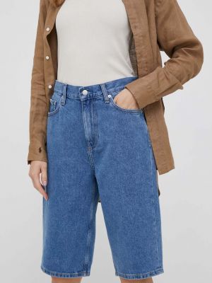 Džínové šortky s vysokým pasem Calvin Klein Jeans