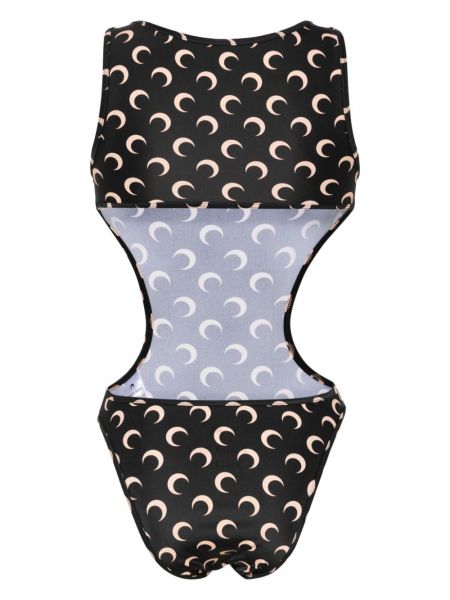 Badeanzug mit rückenausschnitt mit print Marine Serre
