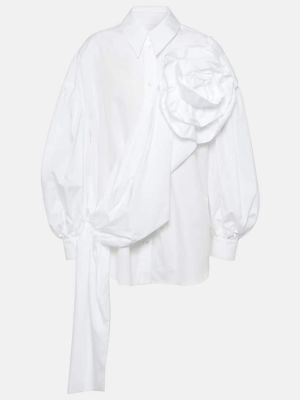 Φλοράλ βαμβακερό πουκάμισο Simone Rocha λευκό