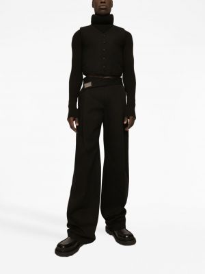 Bavlněné kalhoty Dolce & Gabbana černé