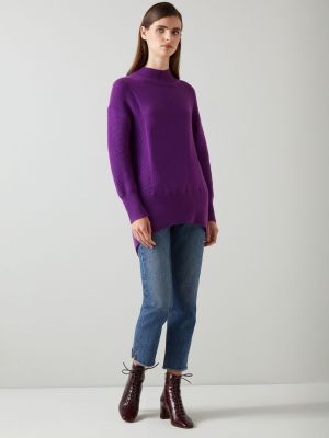 Трикотажный шерстяной свитер L.k.bennett фиолетовый