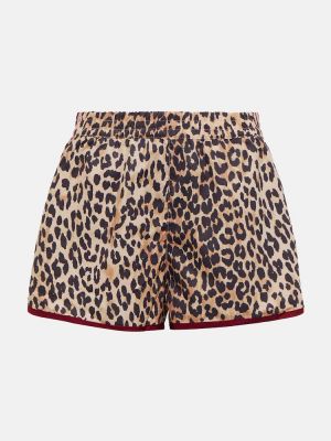 Pantaloni scurți de sport cu imagine cu model leopard The Upside