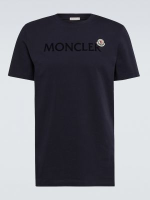 Синяя футболка из джерси Moncler