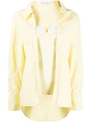 Bavlnená košeľa na gombíky Jw Anderson žltá