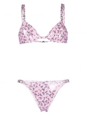 Bikini mit print Alessandra Rich pink