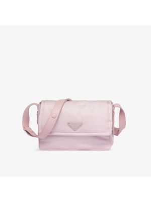 Нейлоновая мини сумочка Prada розовая