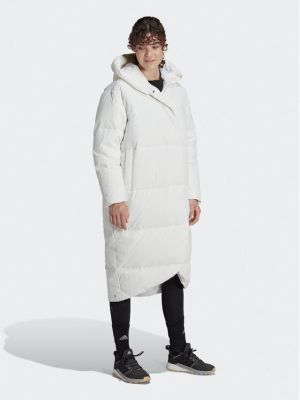 Pehely laza szabású téli kabát Adidas fehér