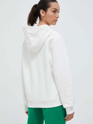 Mikina s kapucí s potiskem Adidas Originals bílá