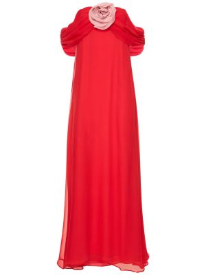 Hodvábne dlouhé šaty Bernadette Antwerp červená
