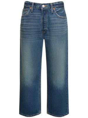 Jeans di cotone baggy Re/done blu