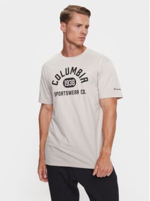 T-shirt avec manches courtes Columbia marron