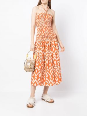 Sukienka midi Bambah pomarańczowa