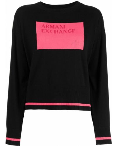 Bomull lang genser Armani Exchange svart