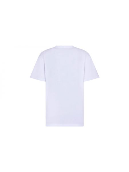 Хлопковая футболка с коротким рукавом с сердечками Dior белая