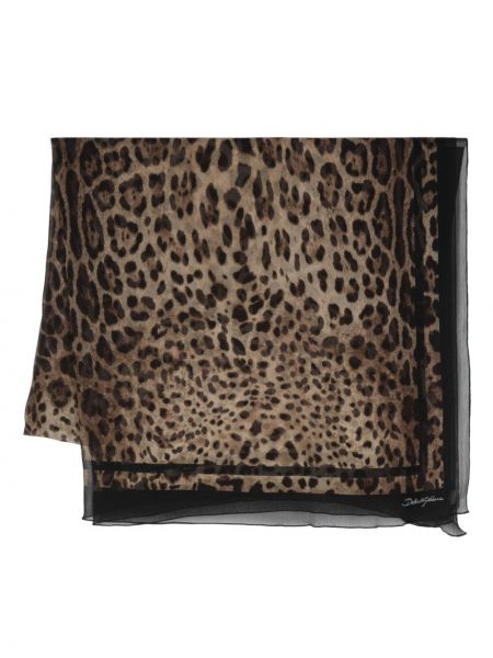Fular cu imagine cu model leopard Dolce & Gabbana