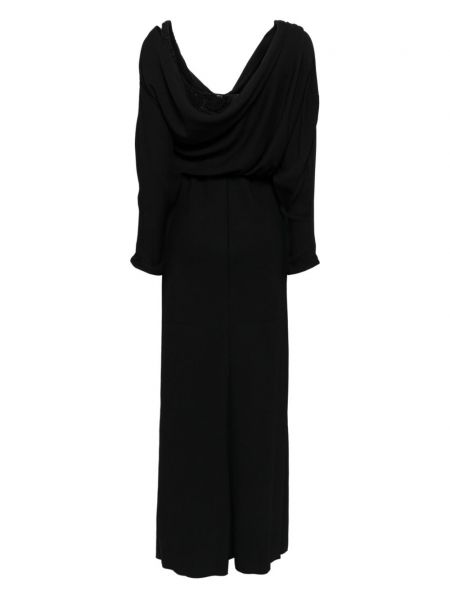 Drapované páskové šaty Giambattista Valli černé