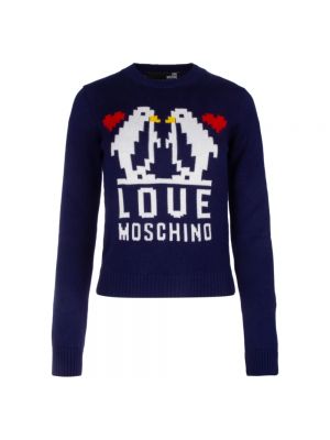 Top Love Moschino niebieski