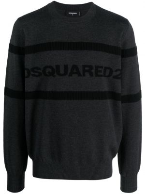 Vlnený sveter Dsquared2 sivá