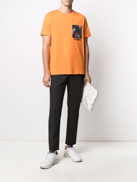 Camiseta con estampado con bolsillos Karl Lagerfeld naranja