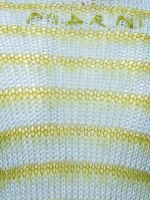 Dryžuotas medvilninis megztinis Marni mėlyna