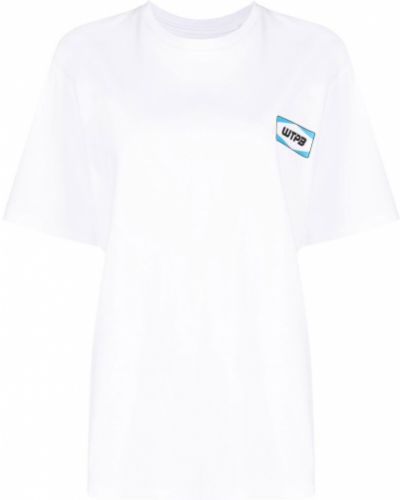 Тениска с принт Pushbutton бяло