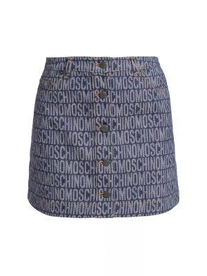 Джинсовая юбка на пуговицах Moschino синяя