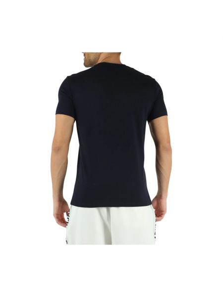 Camisa slim fit de algodón con estampado Armani Exchange azul