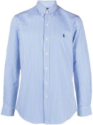 Woll strickjacke mit stickerei mit rundem ausschnitt Polo Ralph Lauren blau