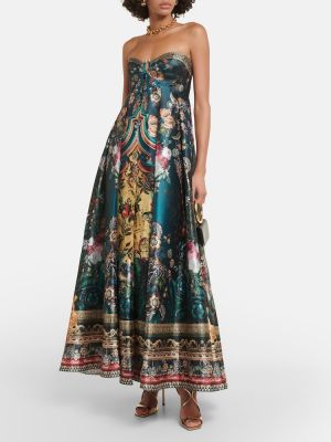 Σατέν μάξι φόρεμα με σχέδιο Camilla