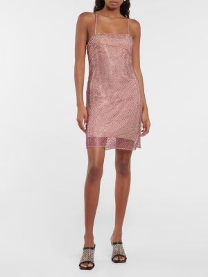 Φόρεμα με πετραδάκια Stella Mccartney ροζ