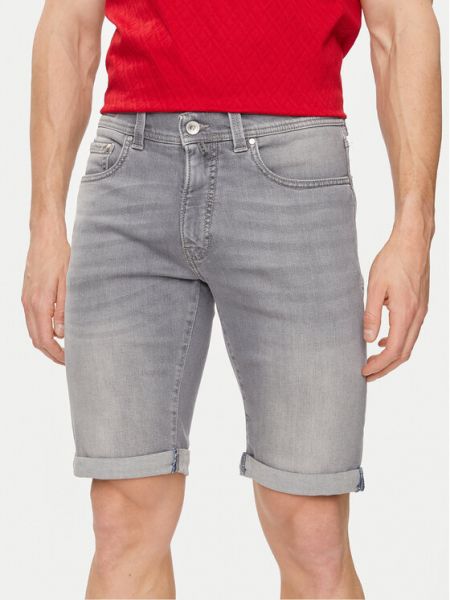Priliehavé džínsové šortky Pierre Cardin sivá