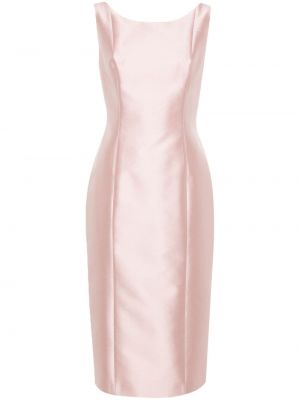 Жакардова рокля с панделка Fely Campo розово