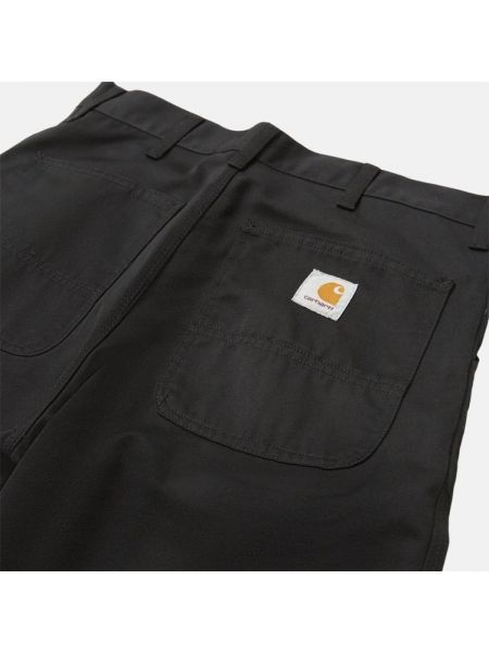 Pantalones rectos de algodón Carhartt Wip negro
