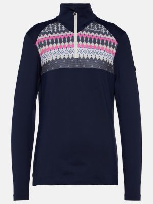 Пуловер с цип от джърси Bogner