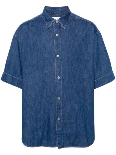 Rifľová košeľa Studio Nicholson modrá