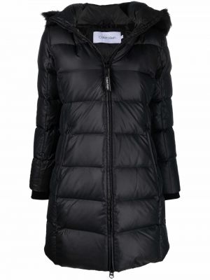 Páperový kabát Calvin Klein - čierna