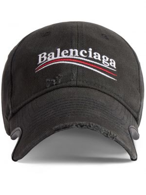 Шапка с козирки Balenciaga черно