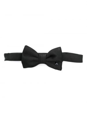Hedvábná kravata s mašlí Valentino Garavani černá