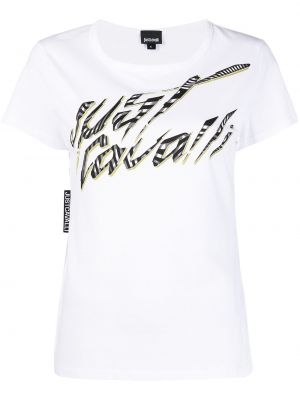 Camiseta con estampado Just Cavalli blanco