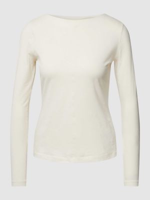 Bluzka w jednolitym kolorze z długim rękawem Esprit biała