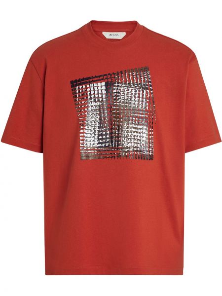 Camiseta con estampado Z Zegna rojo