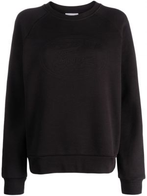 Sweatshirt mit stickerei aus baumwoll Lacoste schwarz