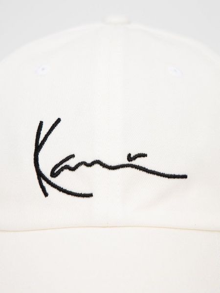 Șapcă din bumbac Karl Kani alb