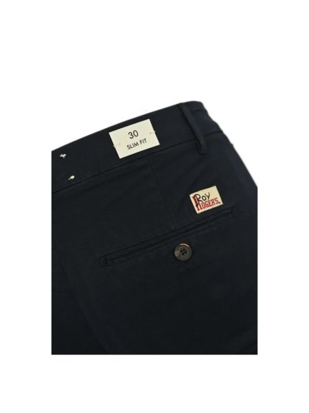 Pantalones cortos slim fit de algodón Roy Roger's azul