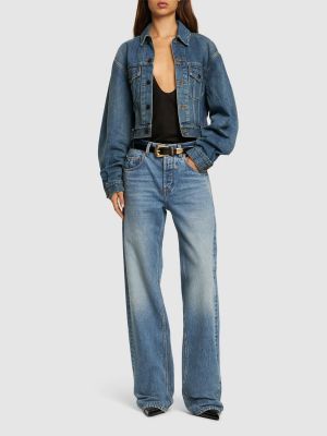 Kurtka jeansowa bawełniana Saint Laurent niebieska