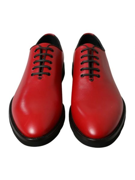 Zapatos oxford de cuero Dolce & Gabbana rojo