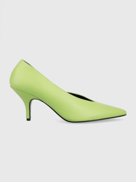 Ниски обувки с висок ток Patrizia Pepe зелено