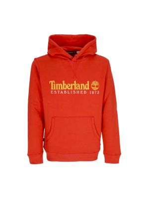Bluza z kapturem Timberland pomarańczowa