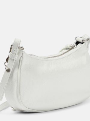 Usnjena torbica za čez ramo Balenciaga bela