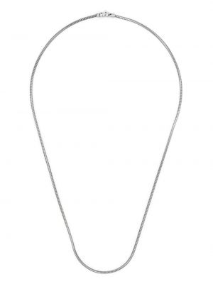 Slim fit ogrlica s kačjim vzorcem Tom Wood srebrna